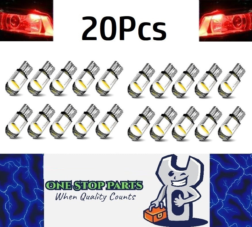 20 x Red T10 LEDs Dome Gel COB Ideal Parker Dome and Dash Lights (20pcs)