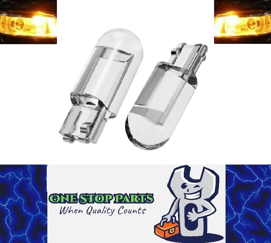 2 x Yellow T10 LEDs Dome Gel COB Ideal Parker Dome and Dash Lights (2pcs)