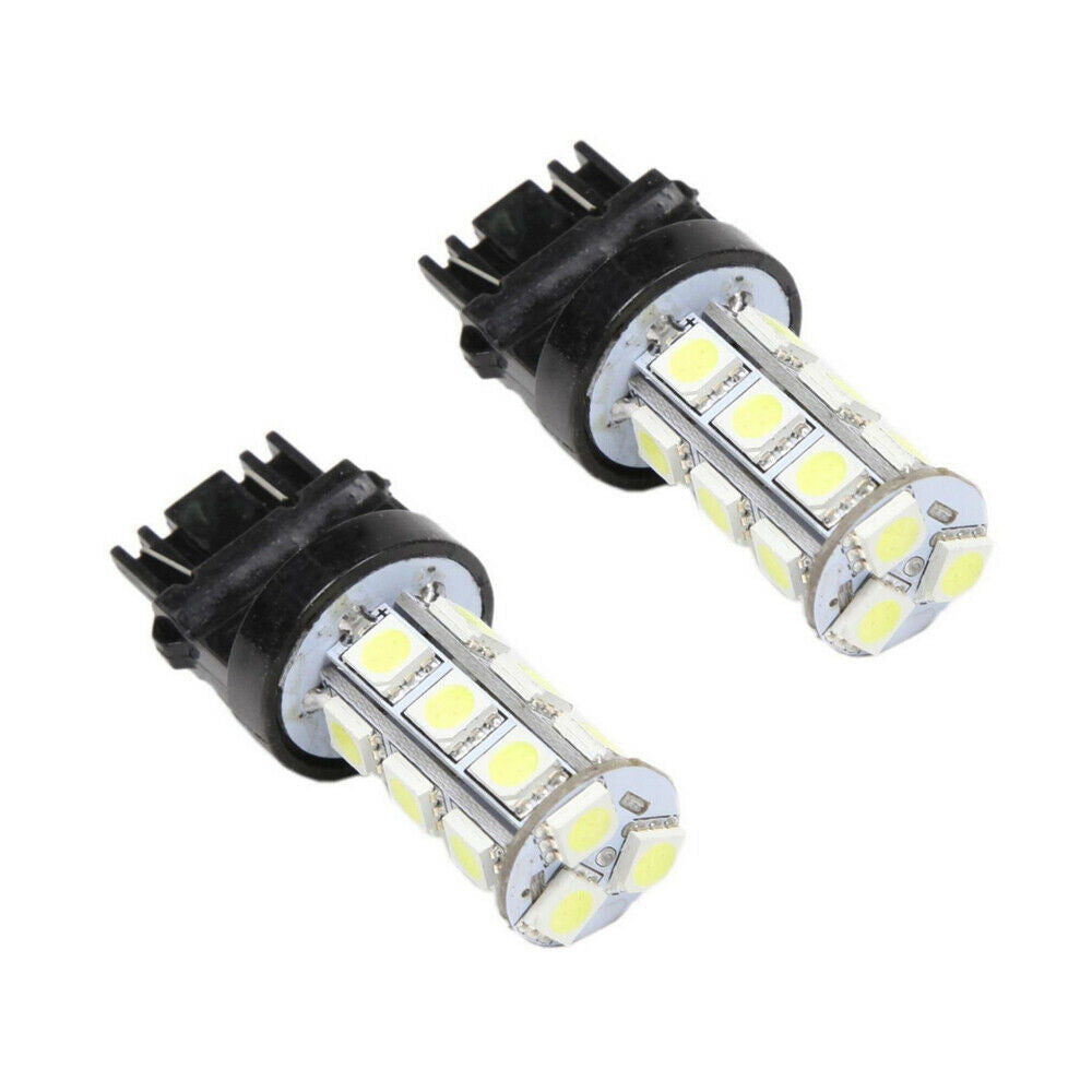 2 x 12V T20 RED LED 7443 7440 LIGHT GLOBE 18 SMD 5050 100/180LM
