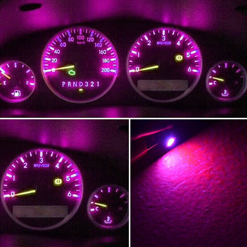 10 x T4.2 Neo Pink Purple 10mm 3030smd 12v Dash illumination LEDs (10pcs)