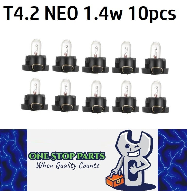10 x T4.2 NEO 1.4w NEO Canbus Standard Neo Incandescent Globes (10pcs)