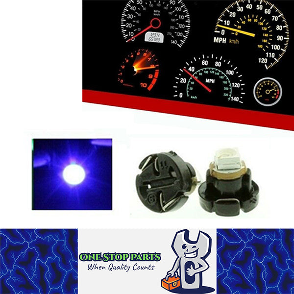 2PCS 12V BLUE NEO T4 LED FOR DASH LIGHTING 120 DEGREE SPREAD OF LIGHT