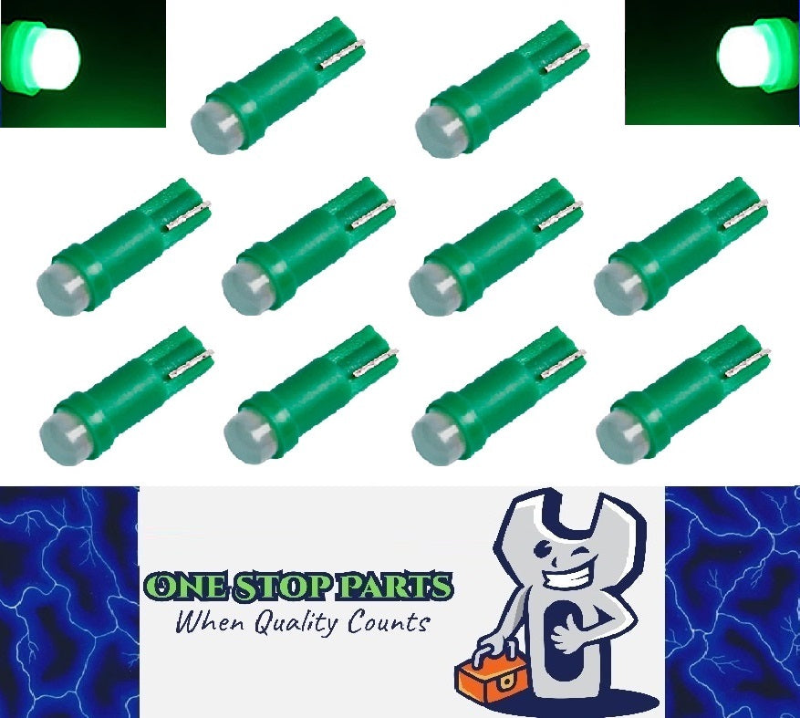 10 X T5 COB Green LED Ideal for instrument clusters, Dash illumination (10pcs)
