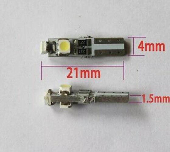 10 X T5 3smd Cool White Leds With 3528smd For Dashboard Gauges White Wedge 10pcs