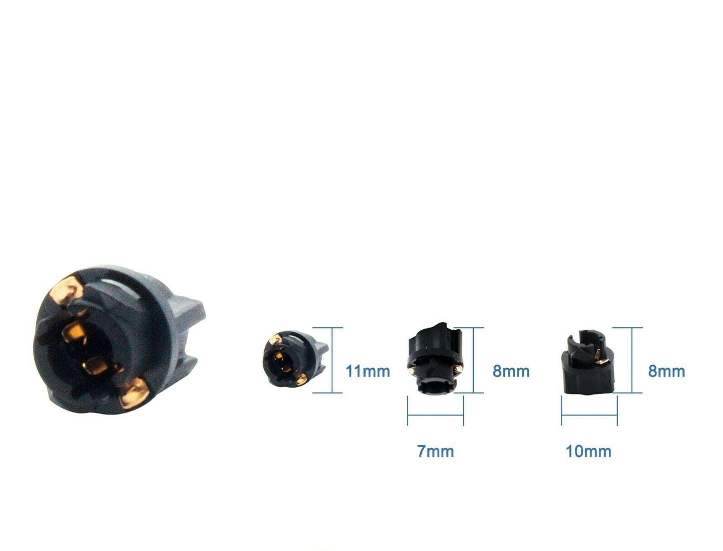 10pcs T5 LED Globe Socket Dash Instrument Cluster Mount Bulbs Holder Light Base