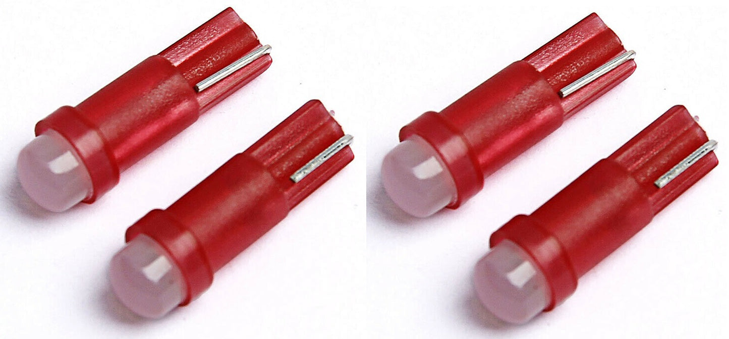 4 X 12V RED T5 LED COB DOME HEAD 360 DEGREE 50 LUMEN BEST LED LIGHT FOR DASH