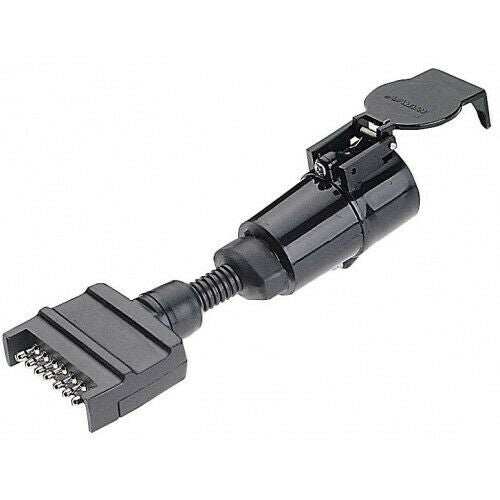 NARVA 82245 TRAILER PLUG ADAPTOR 7 PIN FLAT MALE TO 7 PIN ROUND FEMALE ADAPTER