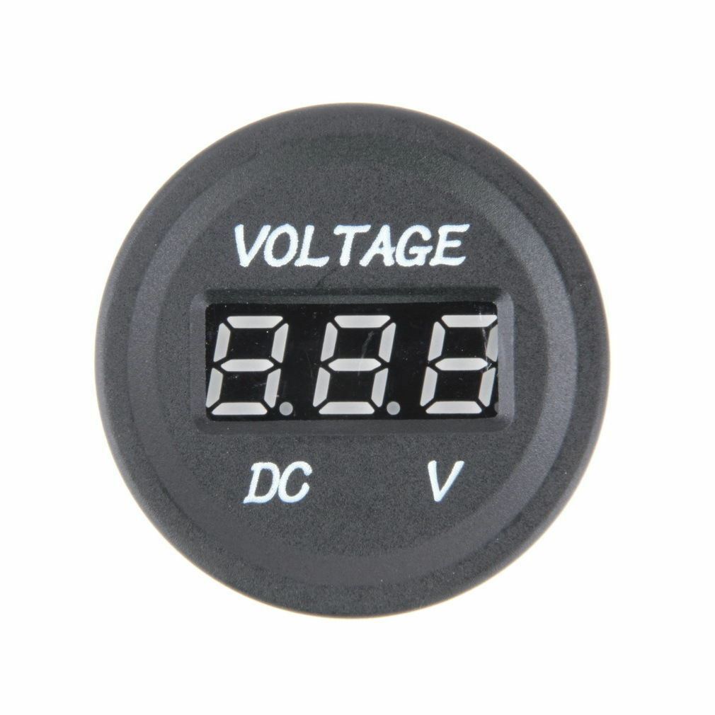 1PC 6-33V WHITE DISPLAY VOLT METER 35MM DIAMETER SINGLE VOLT GAUGE LED DISPLAY
