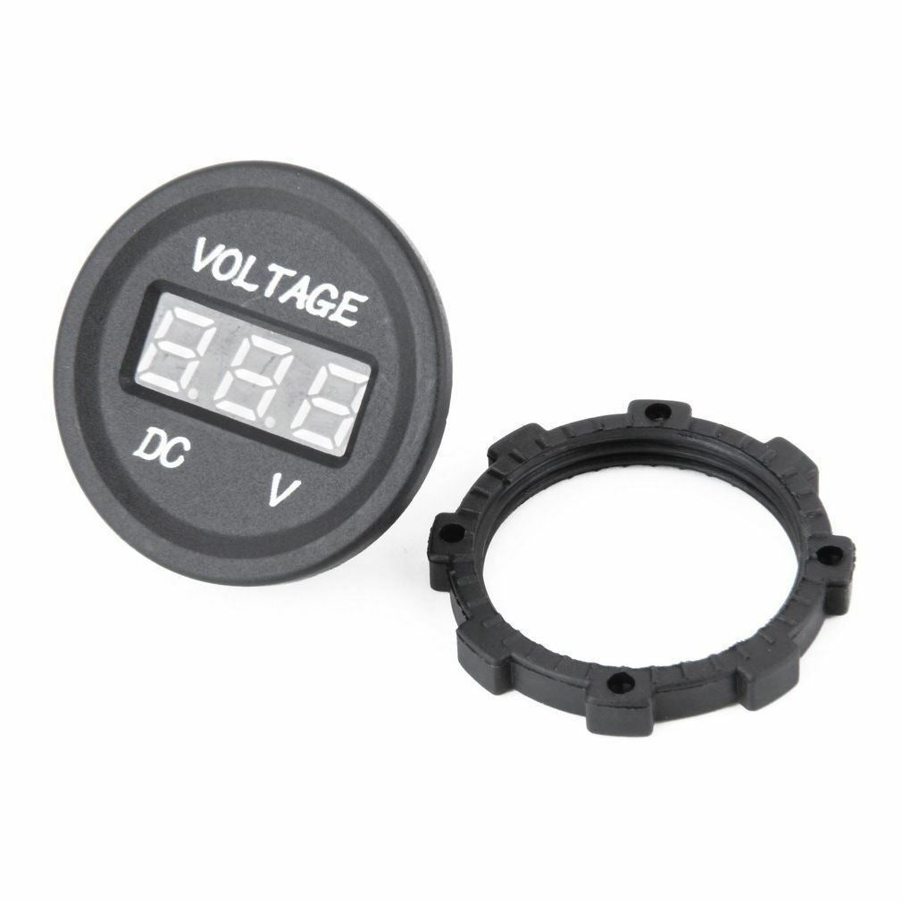 1PC 6-33V WHITE DISPLAY VOLT METER 35MM DIAMETER SINGLE VOLT GAUGE LED DISPLAY