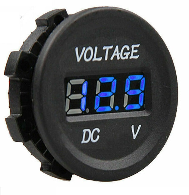 1PC 6-33V BLUE DISPLAY VOLTAGE METER 35MM DIAMETER SINGLE VOLT GAUGE LED DISPLAY