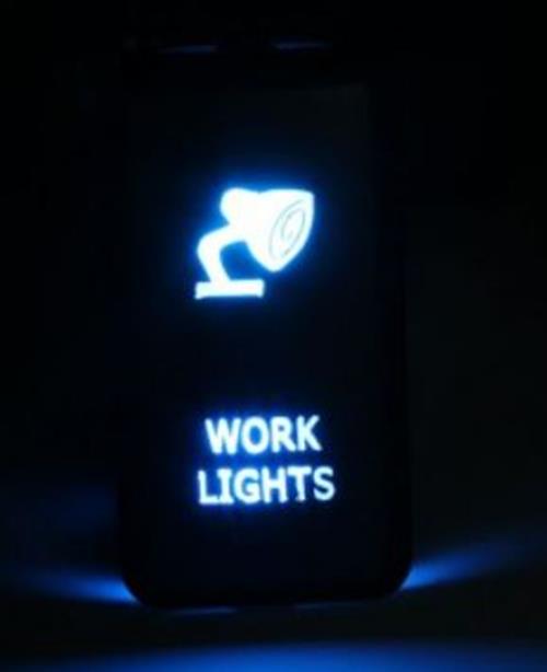 Push switch WORK LIGHTS For Toyota Hilux Prado Landcruiser LED BLUE