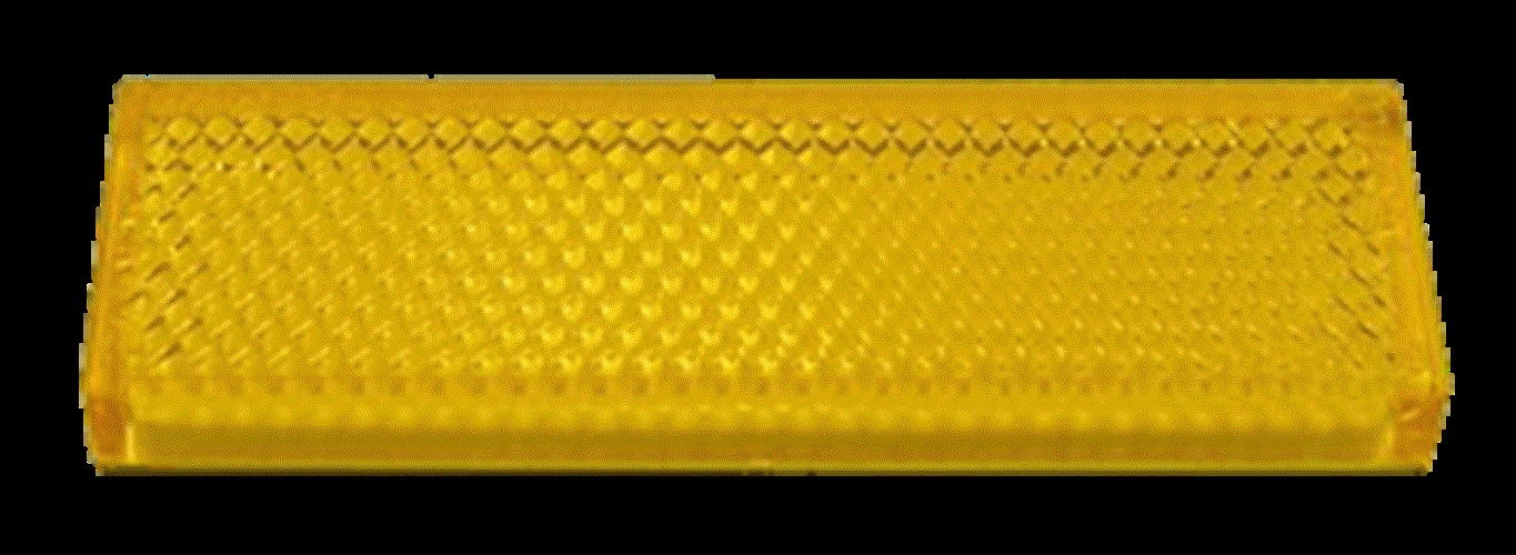 10 Yellow / Amber Rectangle Reflectors 85mm x 30mm Adhesive Trailer Caravan