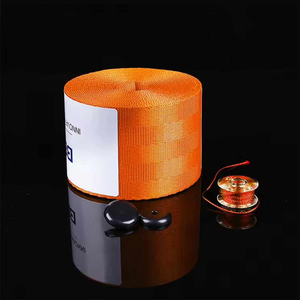4 x 3.6M Orange Strengthen Car Seat Belts Webbing Fabric Car Safety Seatbelts