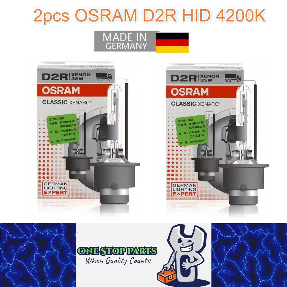 2 x OSRAM D2R HID Xenon Globes 4200K Headlight Original Osram D2R HID Bulbs