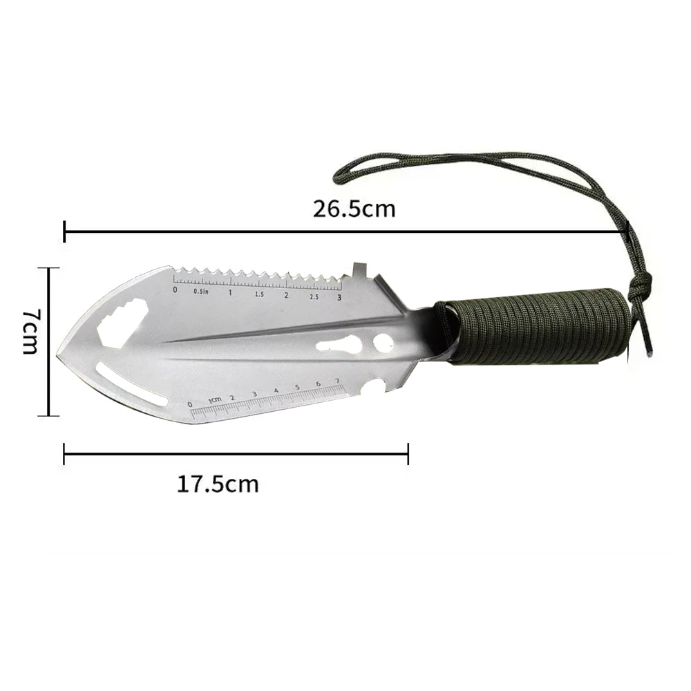 Silver Multitool 6 in 1 Shovel 7x26.5CM Portable Camping Hiking Garden Shovel