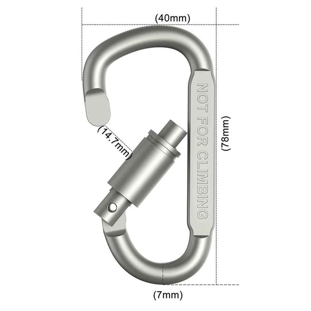 6 x Carabiners Alloy Aluminum Camping Hooks Outdoor Keychain Clips Karabiners