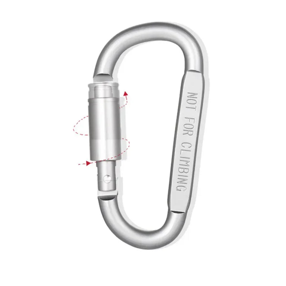 6 x Carabiners Alloy Aluminum Camping Hooks Outdoor Keychain Clips Karabiners