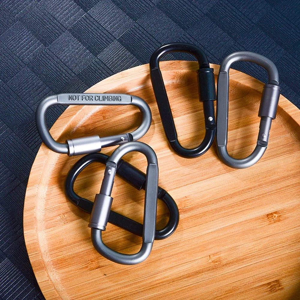 6 x Carabiners Alloy Aluminum Camping Hooks Outdoor Keychain Clips Karabiners
