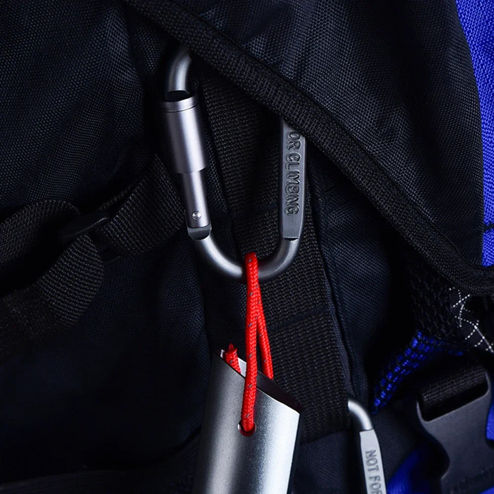 6 x Carabiners Alloy Aluminum Camping Hooks Outdoor Keychain Clips Karabiners