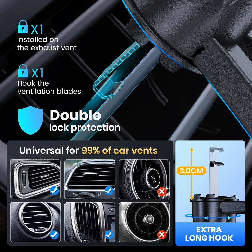 Universal Car Bracket Mobile Phone Holder Air Vent Clip Mount Cell Phone Stand