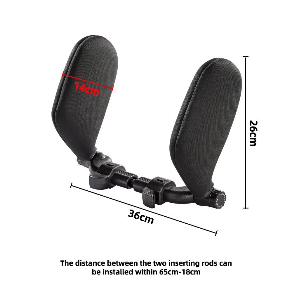Black Car Neck Headrest Pillow Fabric Side Sleeper Pillow Cushion for Kid Adult