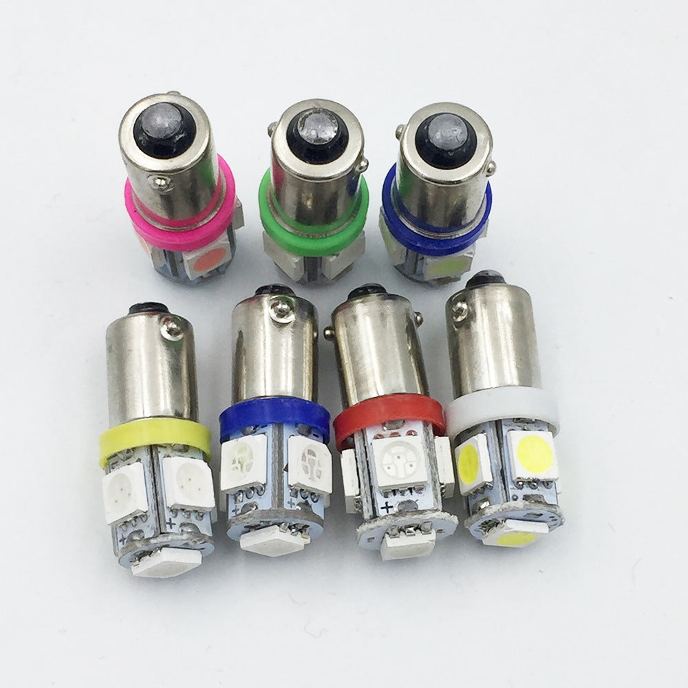 10 x BA9S PINK/PURPLE 24V 5SMD 360 DEGREE LIGHT 88LM FOR PARKERS OR DASH 10pcs