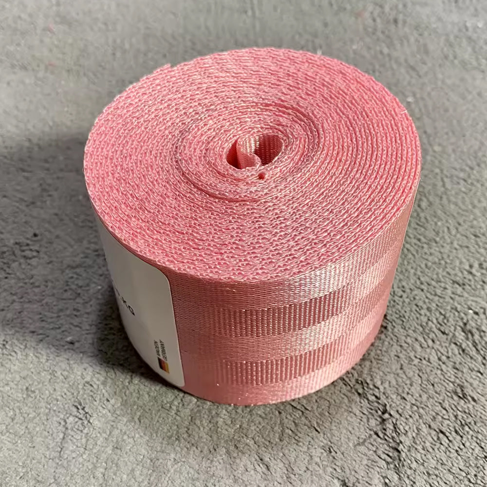 4x 3.6M Pink Car Seat Belt Webbing Fabric Racing Car Modified Safety Seatbelt