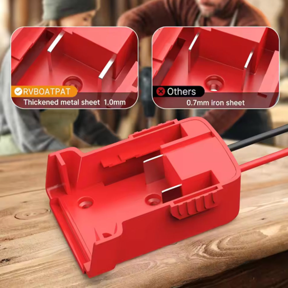 2 x Power Wheel Battery Adapter for Milwaukee M18 Battery Converter 18V Adapter