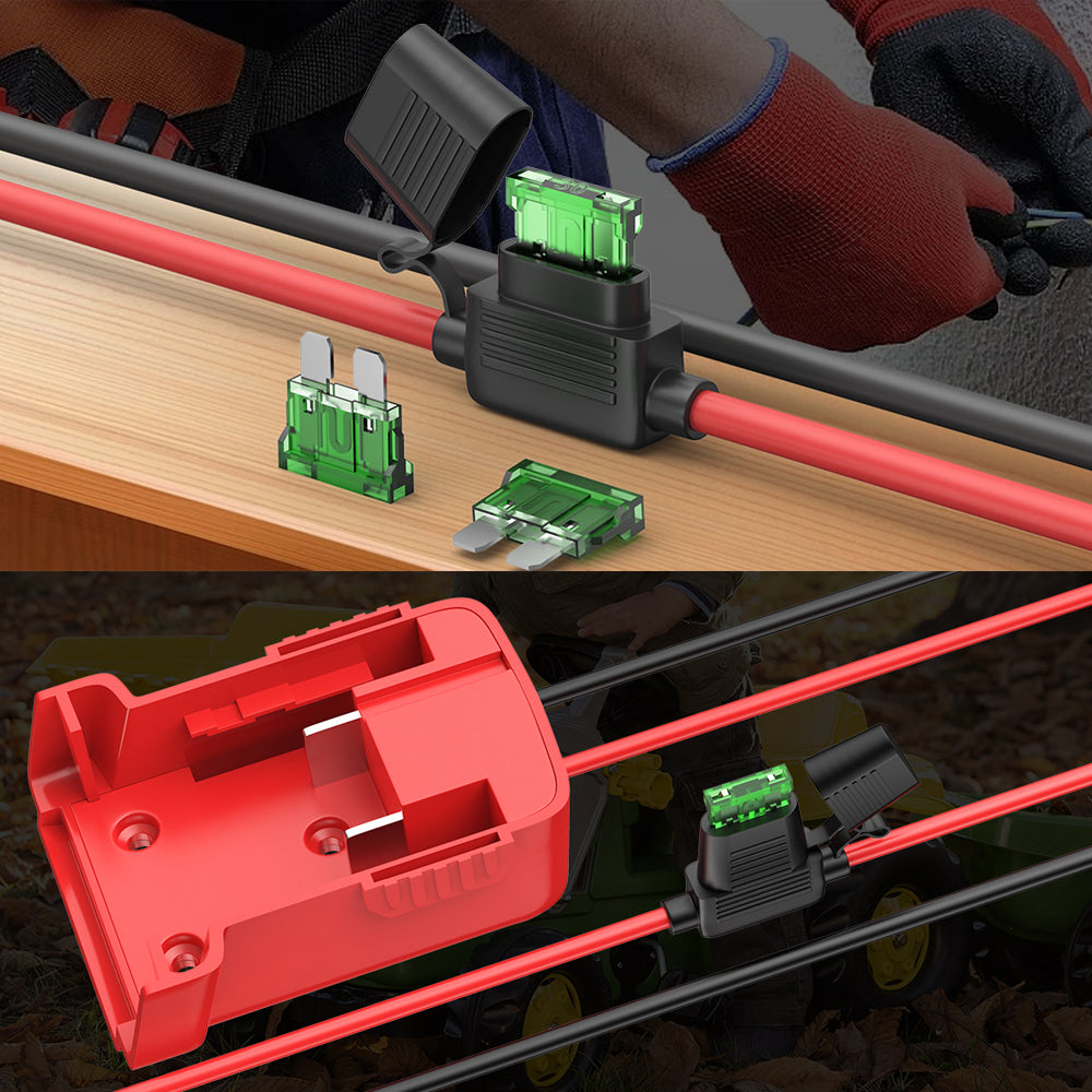 2 x Power Wheel Battery Adapter for Milwaukee M18 Battery Converter 18V Adapter