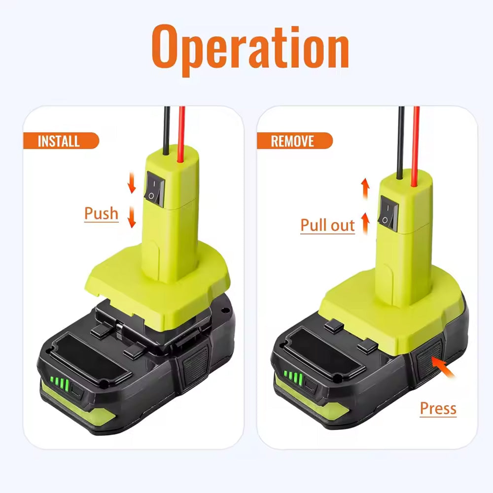 1 x Power Wheel Battery Adapter for Ryobi 18V Battery Converter 18V Adapter