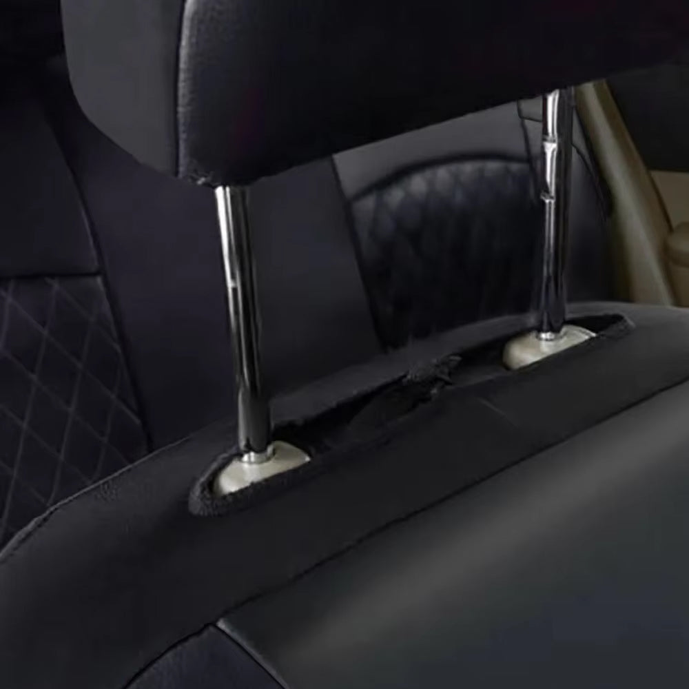 Black PU Leather Car Seat Cover Full Surrounded Seat Protector Universal Size