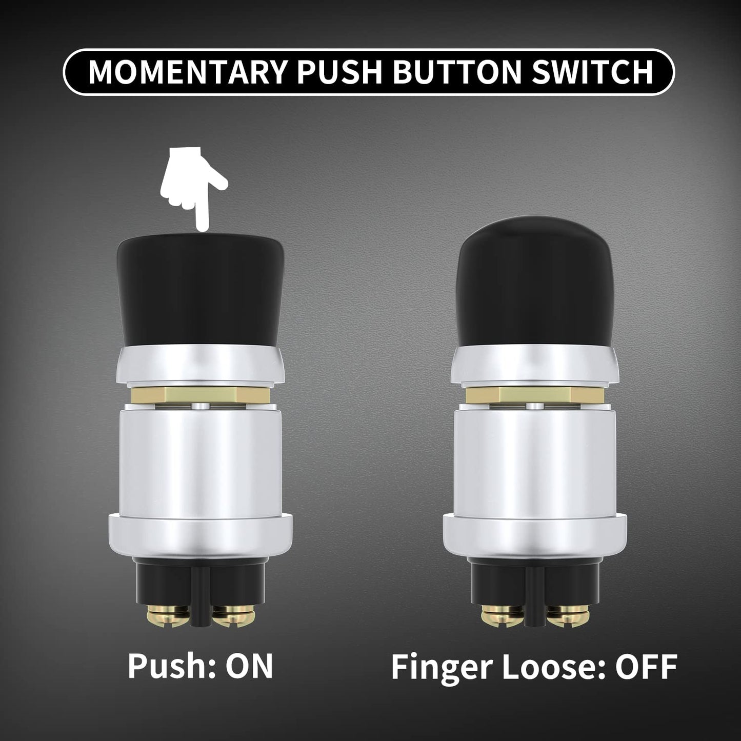 Push Button Start Switch Momentary Push Switch Suits 12V or 24V Vehicles