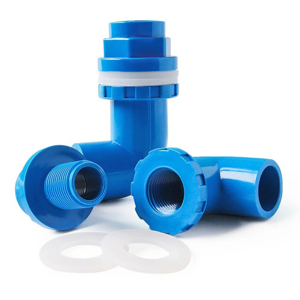 ID40mm White PVC Aquarium 90° Elbow Drainage Connector Fish Tank Overflow Joint