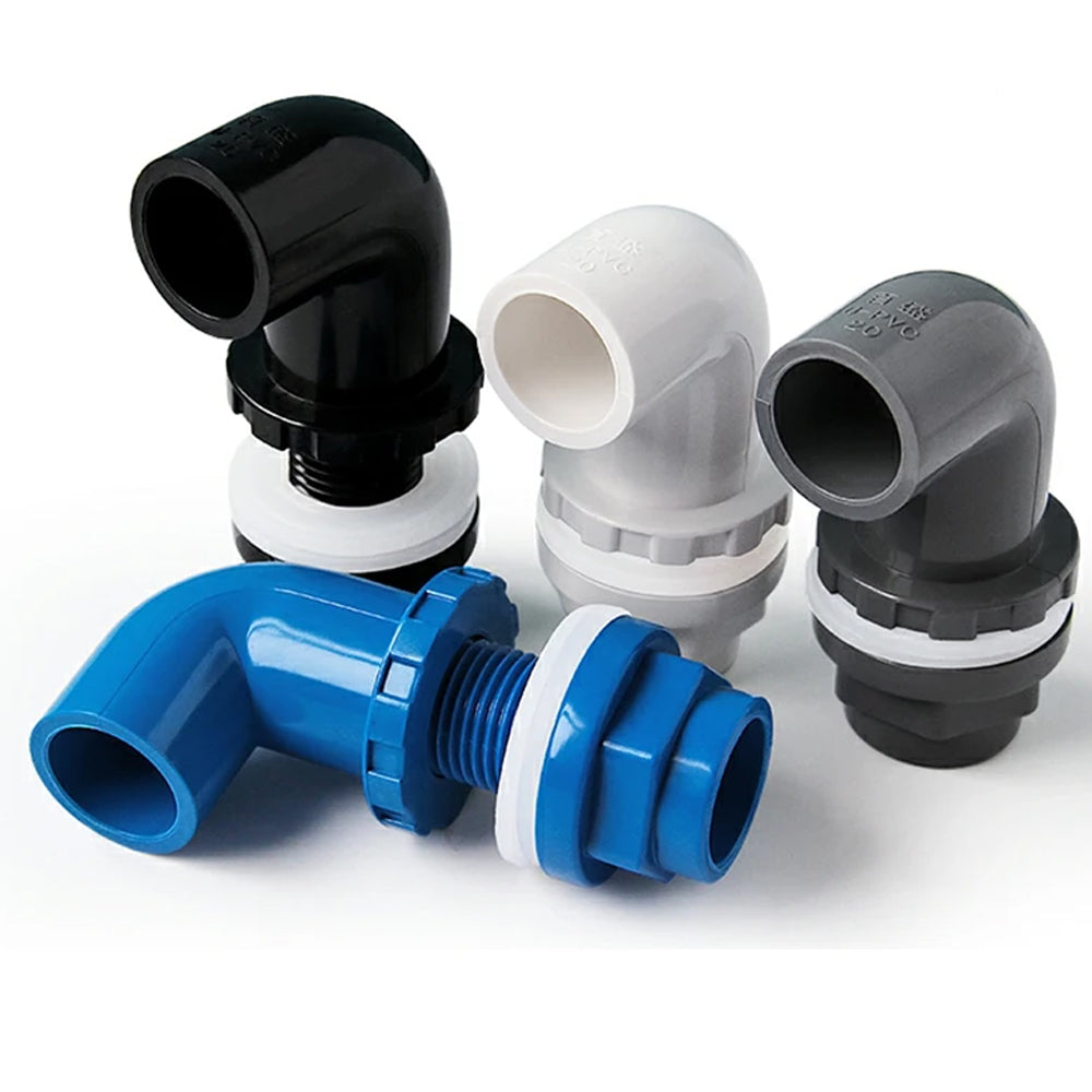 ID50mm White PVC Aquarium 90° Elbow Drainage Connector Fish Tank Overflow Joint