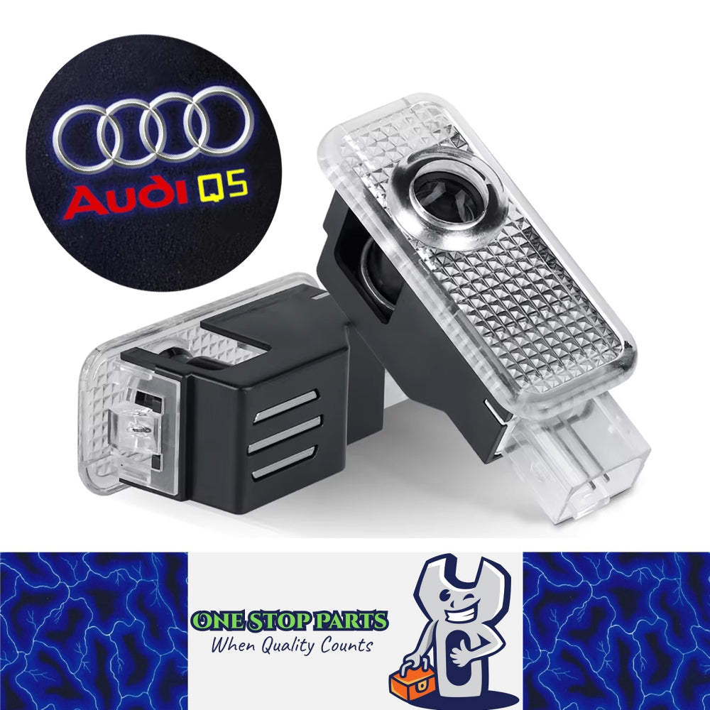 2 x Audi LED Car Door Light Welcome Light Laser Projector Lamp with Audi Q5 logo