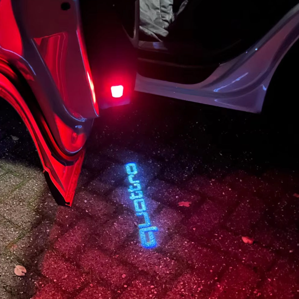 2 x Audi LED Car Door Light Welcome Light Laser Projector Lamp Audi Quattro logo