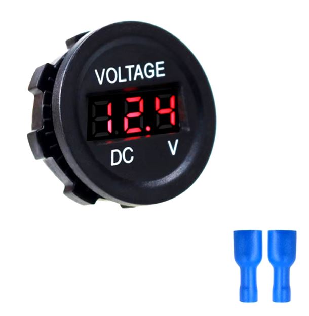 1PC 6-33V RED DISPLAY VOLTAGE METER 35MM DIAMETER SINGLE VOLT GAUGE LED DISPLAY