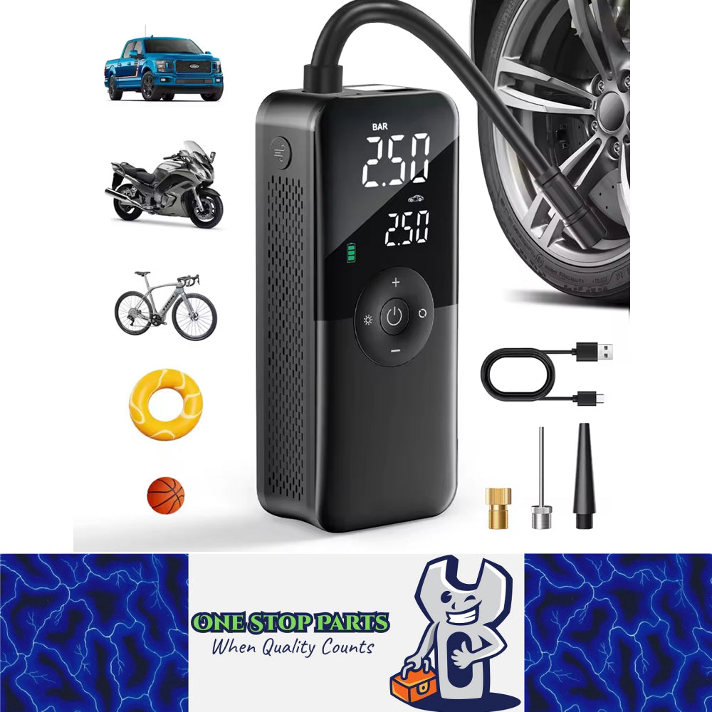 Rechargeable Portable Tire Inflator 150psi Air Pump Compressor Car Bicycle Ball