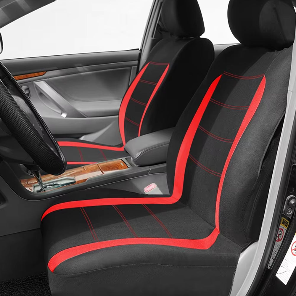 2 Seats Red Car Seat Covers Universal Size Fit For Most Car SUV Truck Van
