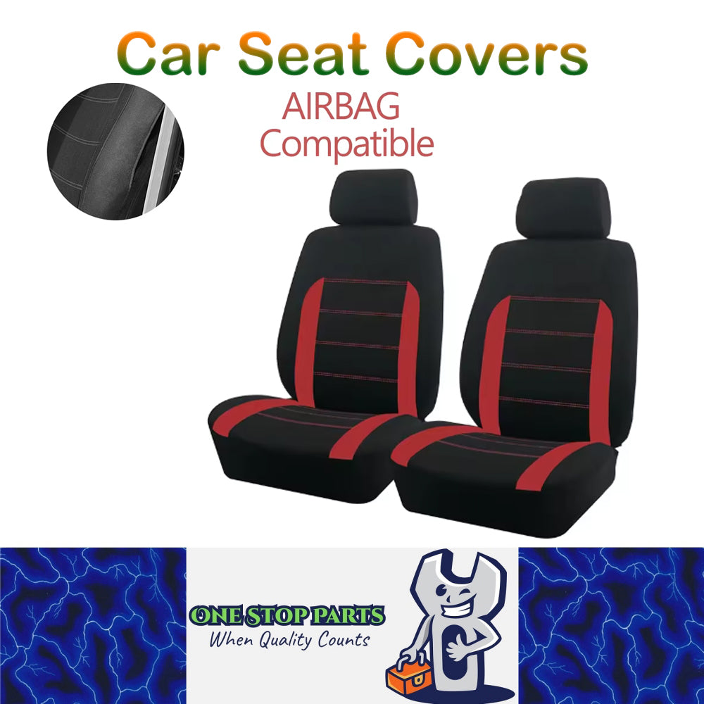 2 Seats Red Car Seat Covers Universal Size Fit For Most Car SUV Truck Van