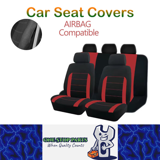 5 Seats Red Car Seat Covers Universal Size Fit For Most Car SUV Truck Van