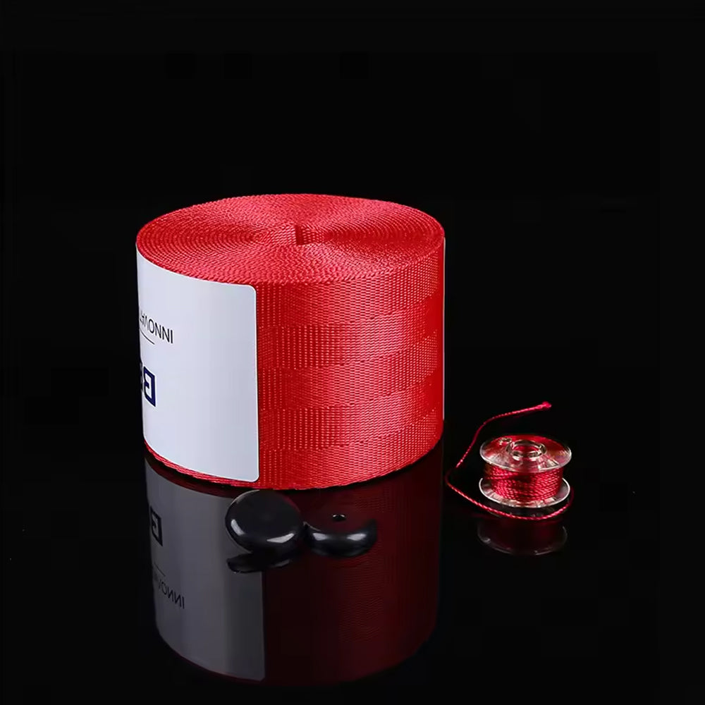 4 x 3.6M Red Strengthen Car Seat Belt Webbing Fabric Racing Car Safety Seat Belt