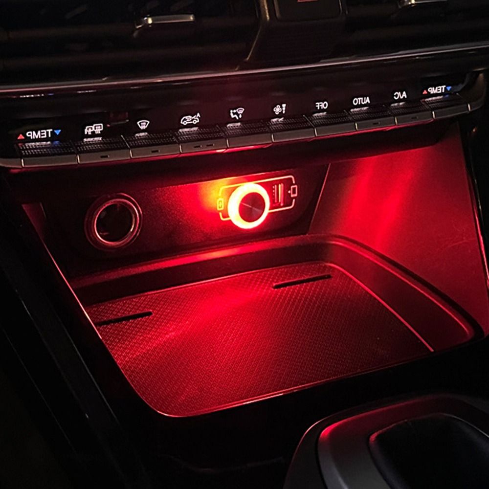 Red USB Mini LED Decorative Atmosphere Lamp For Car Interior Plug Play