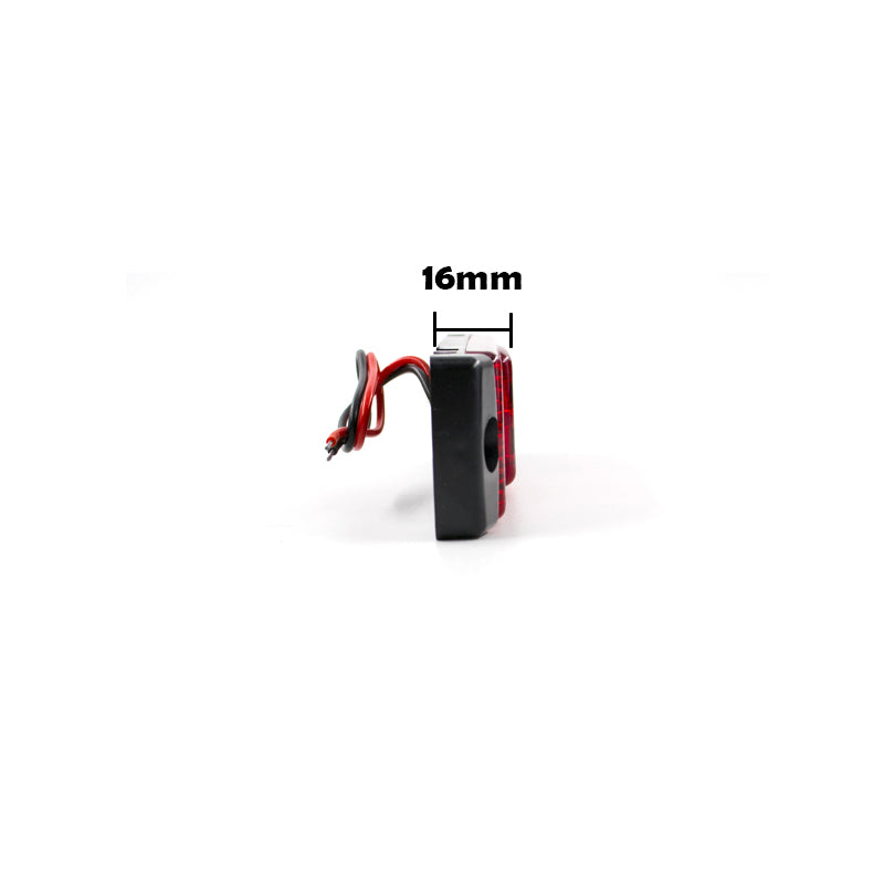 4 x Screw on Red Reflector with 12V/24V 4 LEDs Red Side Marker Lights