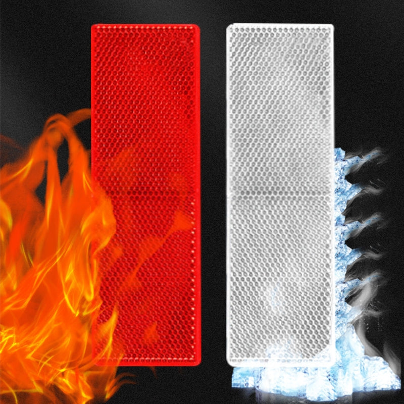 8 X Red Reflectors Adhesive Backing Stick on Red Reflectors 150x50mm 8pcs