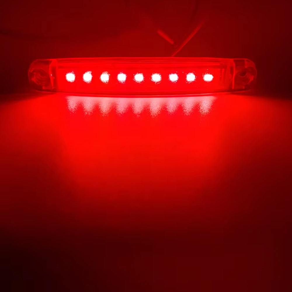 10 x Red LED Rear Marker Lamps 9SMD 12V/24V LED Rear Marker Lights (10pcs)