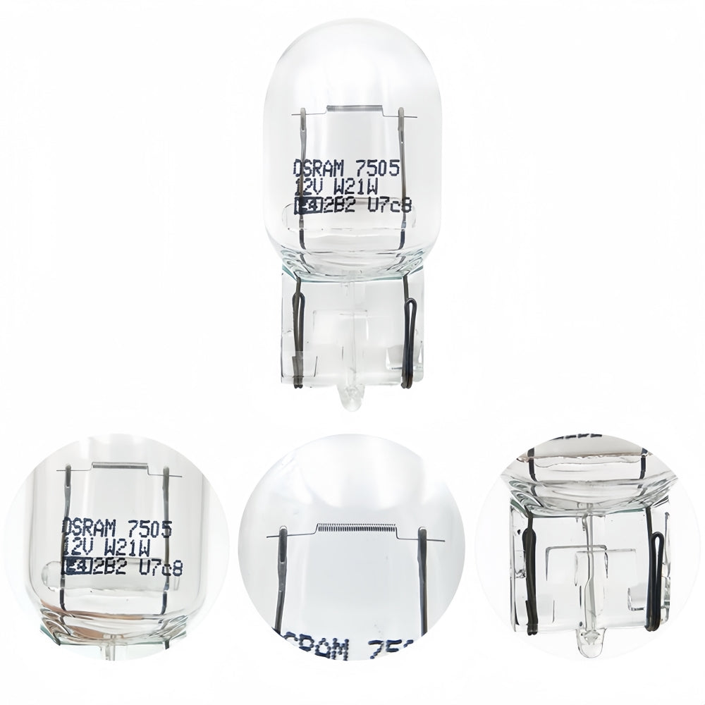 10 x OSRAM T20 7440 12V 21W Original Clear filament incandescent Wedge globes