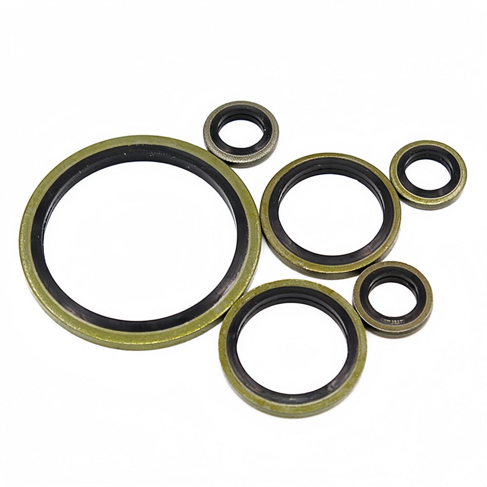10 x M8 Washer Seal Bonded Washers Metal Rubber Oil Plug Gasket Sealing O Rings