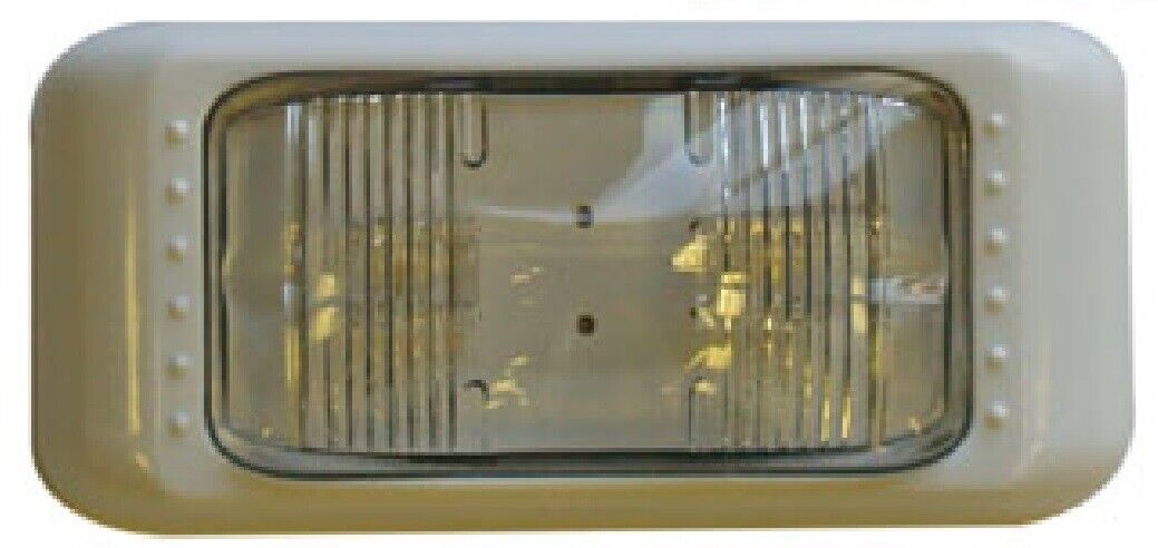 10 X LARGE WHITE LED MARKER LIGHTS LAMPS WITH WHITE SURROUNDS (10PCS)