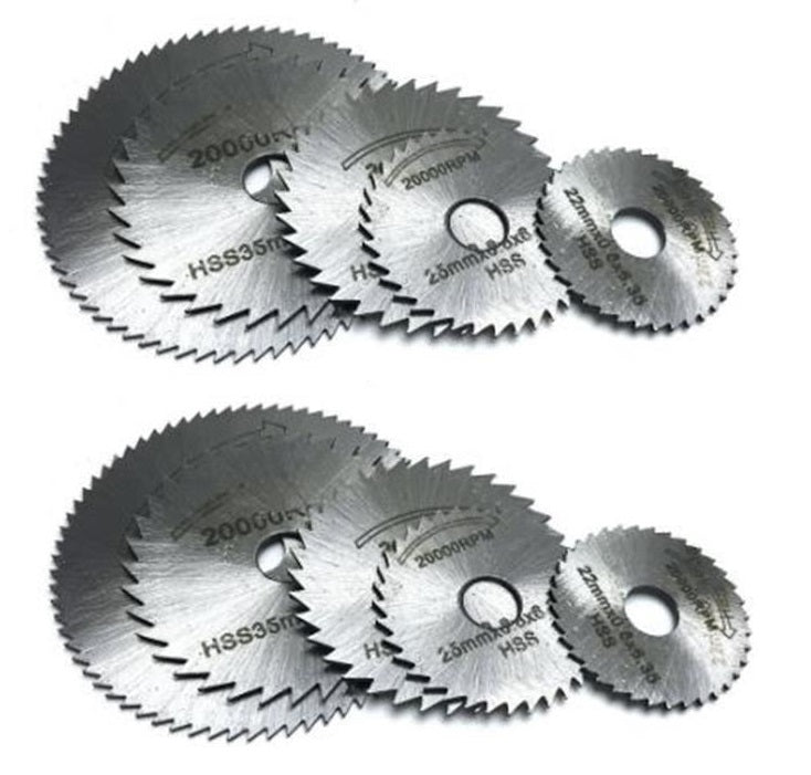 2 x 6pc Packs Mini Circular Saw Blades For Drill, Cut Wood Plastic Alloy